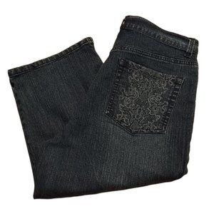G Vanderbilt All Around Slimming Effect Amanda Stretch Denim Skimmer Cap…